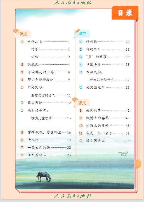 2024年二年级下册语文电子课本